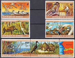 Сенегал, Звери, Фауна Африки, 1978, 6 марок